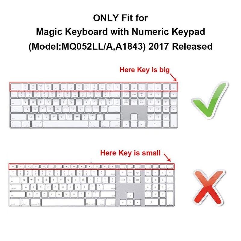 HRH Ombre Purple Silicone Keyboard Cover Keypad Skin for Magic Keyboard with Numeric Keypad A1843 MQ052LL/A Released in 2017 (US Layout) - Image 1